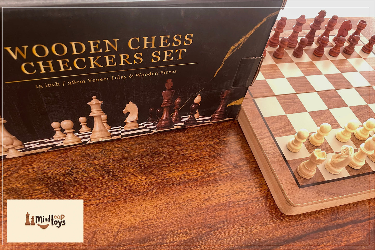 15" Wooden Magnetic Chess Set