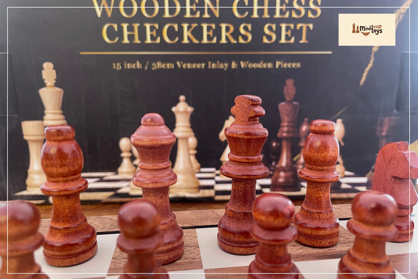 15" Wooden Magnetic Chess Set