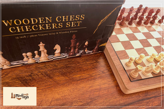 15" Wooden Magnetic Chess Set